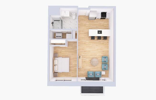 1 bed, 1 bath, 678 sqft, $1,563, Unit Unit 107