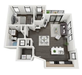 1 bed, 1 bath, 761 sqft, $1,637
