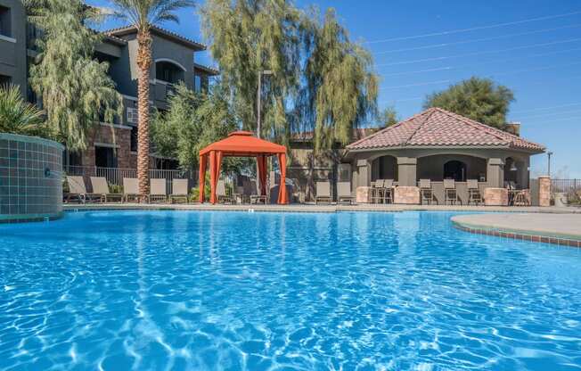 Outdoor Swimming Pool at The Passage Apartments by Picerne, Nevada