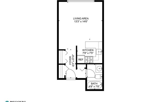 Studio, 1 bath, 298 sqft, $1,450, Unit 334