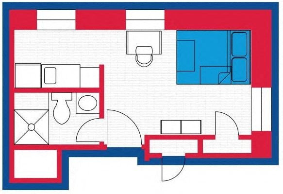 1 bed, 1 bath, 250 sqft, $888