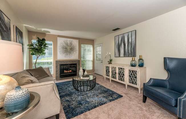 Rocklin Gold model living room side view