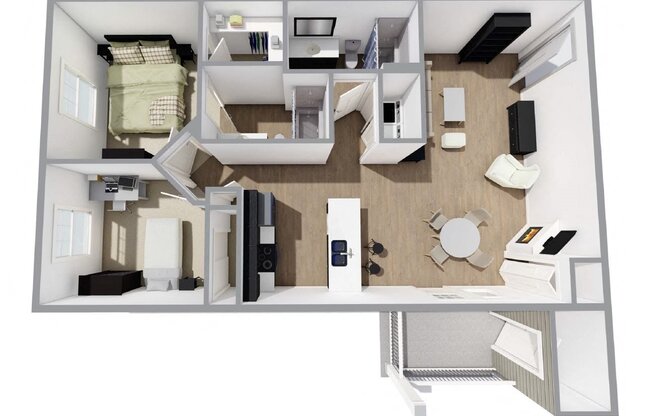 2 beds, 2 baths, 1,008 sqft, $2,025