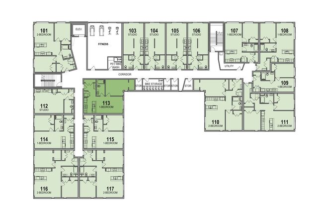 1 bed, 1 bath, 464 sqft, $1,895, Unit 213