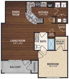 1 bed, 1 bath, 847 sqft, $1,302