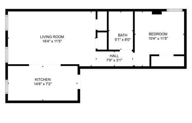 1 bed, 1 bath, 500 sqft, $925, Unit Unit 2