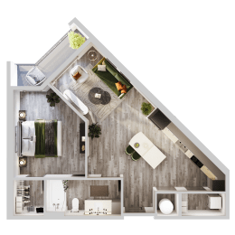 1 bed, 1 bath, 715 sqft, $1,670