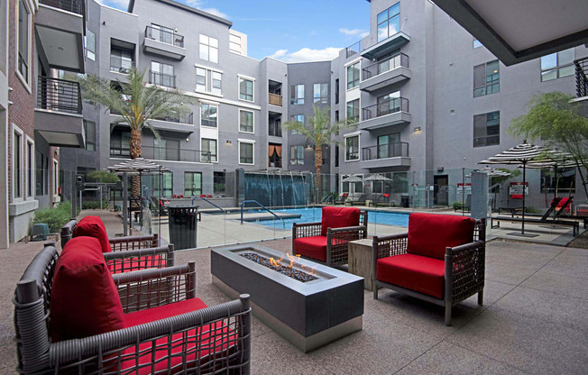 Park on Central Poolside Fireplace