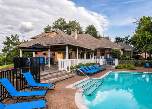 Pool Area at The Players Club Apartments in Nashville, TN