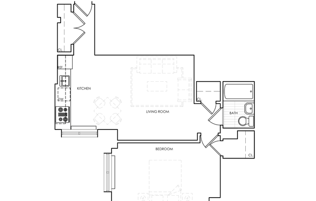 1 bed, 1 bath, $5,225, Unit 1109