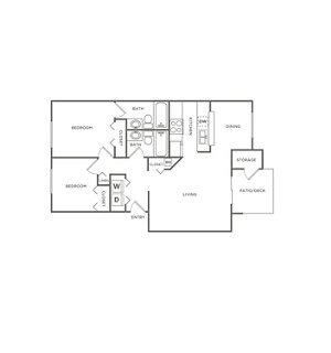 2 beds, 2 baths, 933 sqft, $1,763