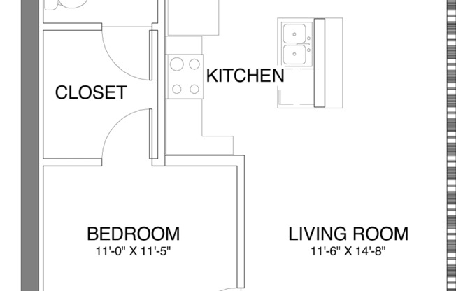 1 bed, 1 bath, 725 sqft, $1,740, Unit 403