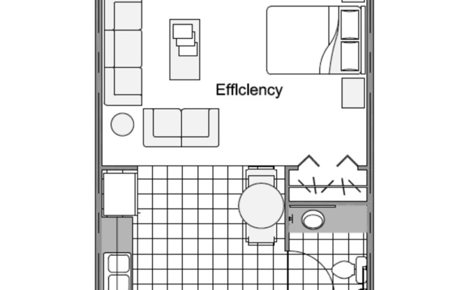 Studio, 1 bath, 505 sqft, $885