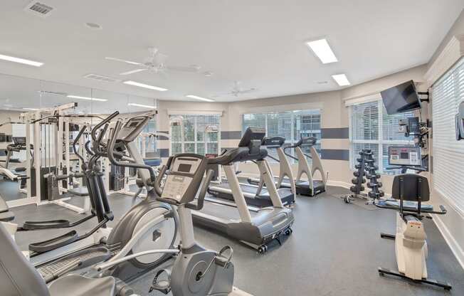 the gym at the preserve apartments