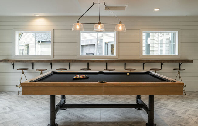 Billiards Table In Clubhouse at Edgewater Apartments, Boise
