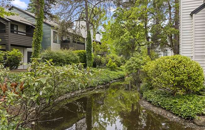 Exterior of The Lakes Apartments in Bellevue, WA 98007