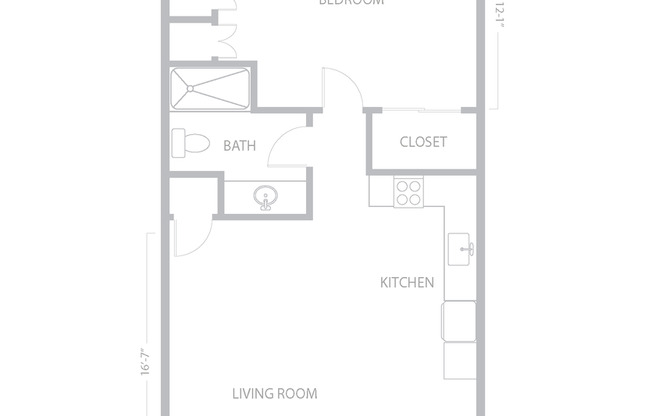 1 bed, 1 bath, 767 sqft, $1,300
