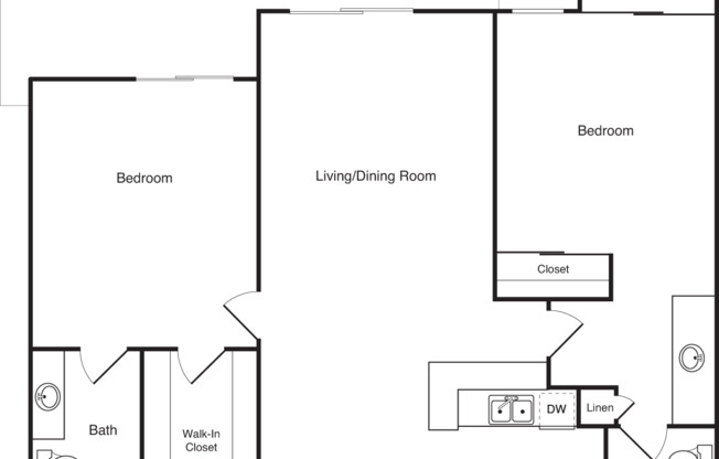 2 beds, 2 baths, 1,074 sqft, $4,071, Unit 302