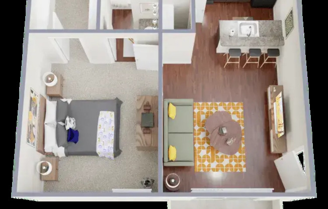 1 bed, 1 bath, 558 sqft, $1,050