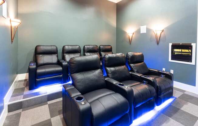 Apartments for Rent in Chino Hills, CA - Missions at Chino Hills - Black Leather Reclining Seats