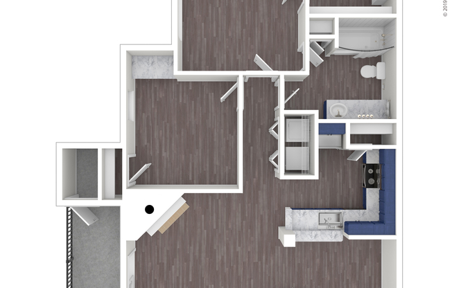 2 beds, 1 bath, 908 sqft, $1,260