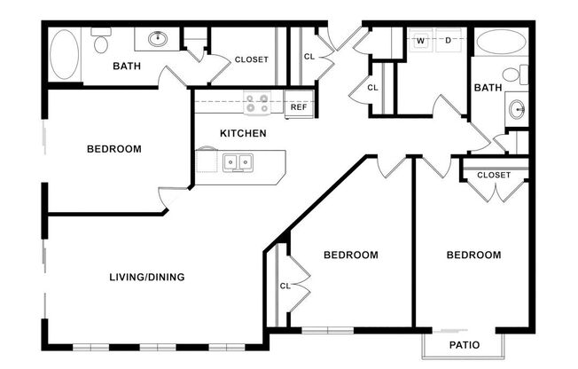 3 beds, 2 baths, 1,400 sqft, $1,998