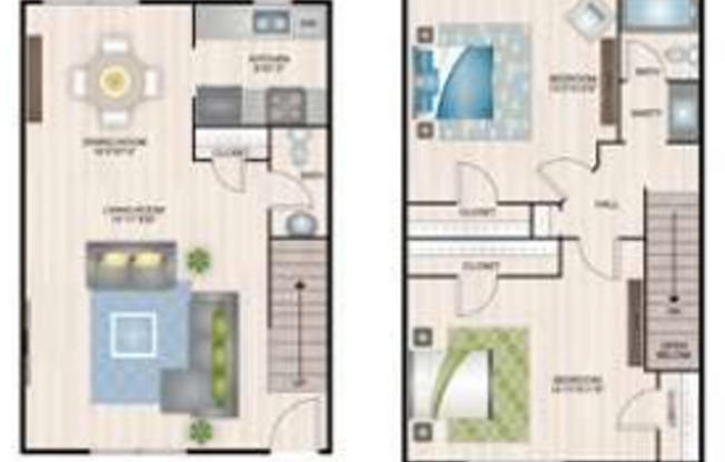 2 beds, 1.5 baths, 1,100 sqft, $1,049, Unit 26