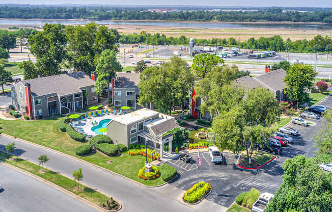 Aerial view of The Lakes