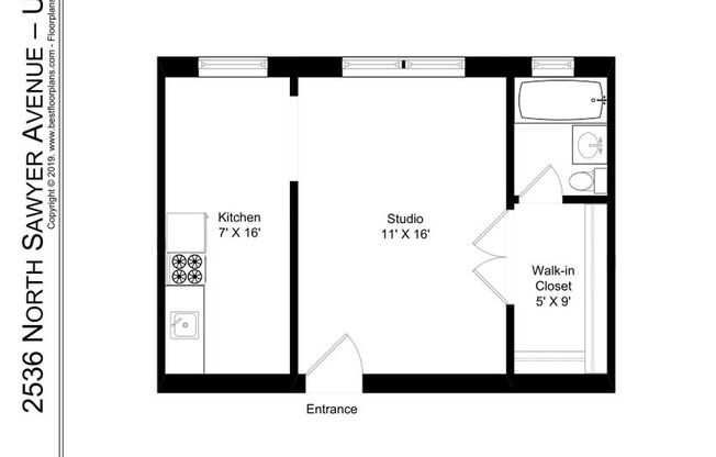 Studio, 1 bath, 410 sqft, $1,295, Unit 304