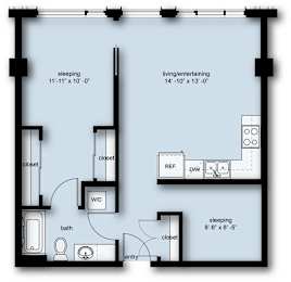 1 bed, 1 bath, 765 sqft, $2,155