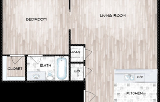 1 bed, 1 bath, 797 sqft, $1,253