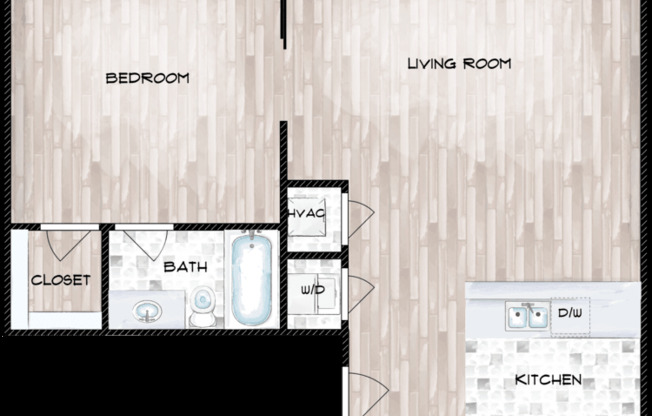 1 bed, 1 bath, 797 sqft, $1,253