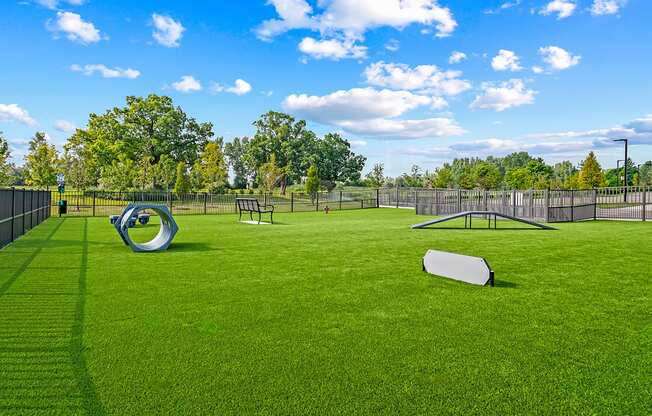 Dog park at Legacy Rochester Hills Apartments