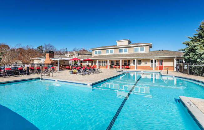 the swimming pool at our apartments