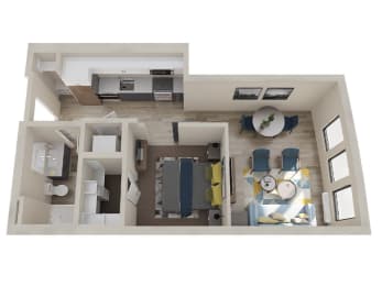 1 bed, 1 bath, 594 sqft, $1,377