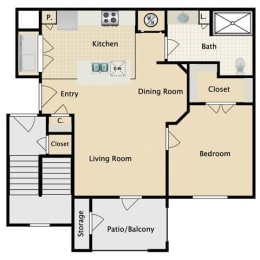 1 bed, 1 bath, 704 sqft, $1,757