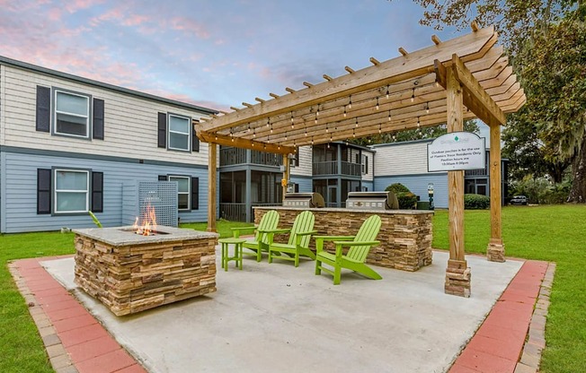 the patio at Planters Trace, Charleston, SC