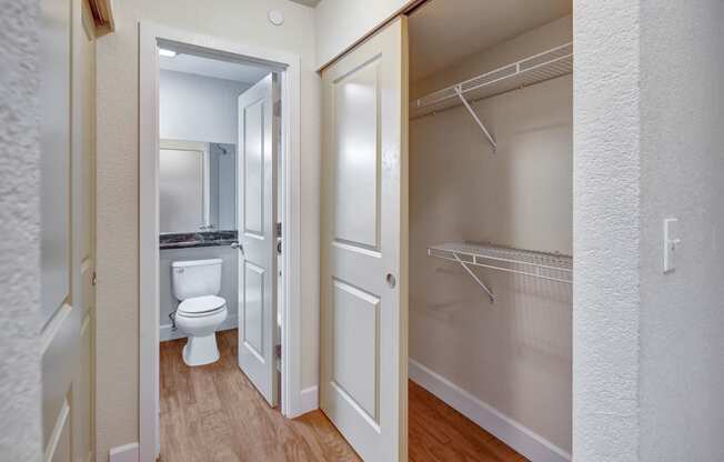 City View hall way with view to large bathroom area