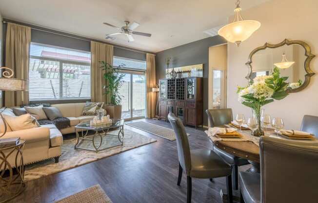 Living Room & Dining Area (3 Bedroom) at Palm Valley Villas in Goodyear, AZ