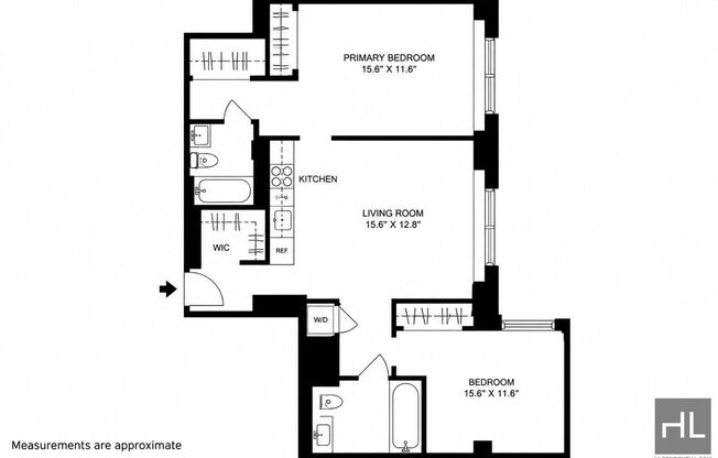 2 beds, 2 baths, 1,000 sqft, $7,695, Unit 21BC