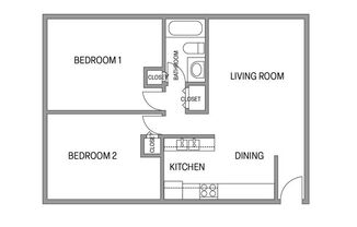 2 beds, 1 bath, 840 sqft, $1,195, Unit 321