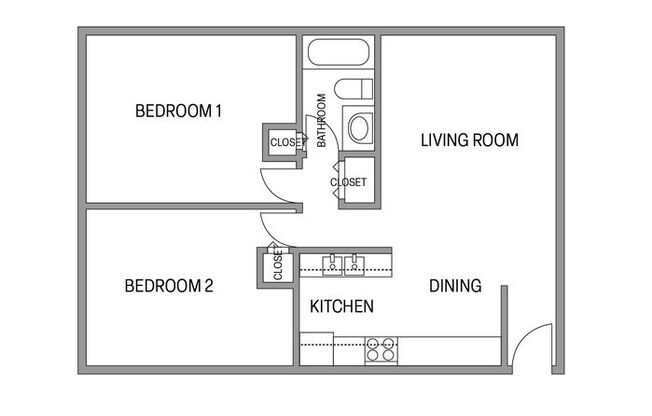 2 beds, 1 bath, 840 sqft, $1,195, Unit 321