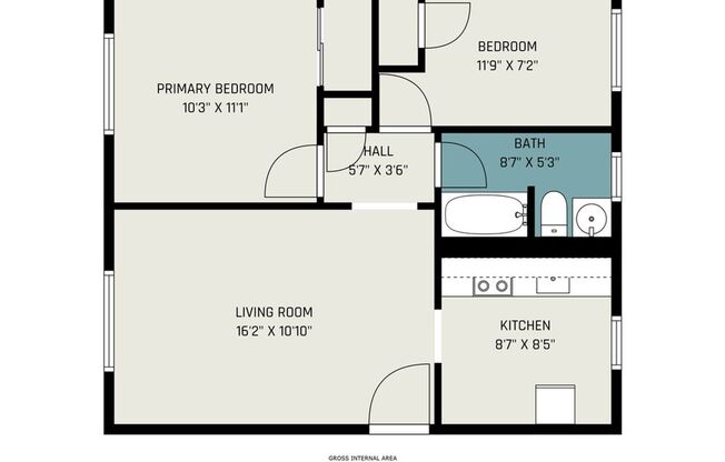 2 beds, 1 bath, $899