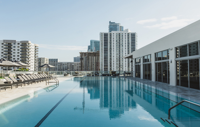 Swimming Pool with sundeck and loung areas