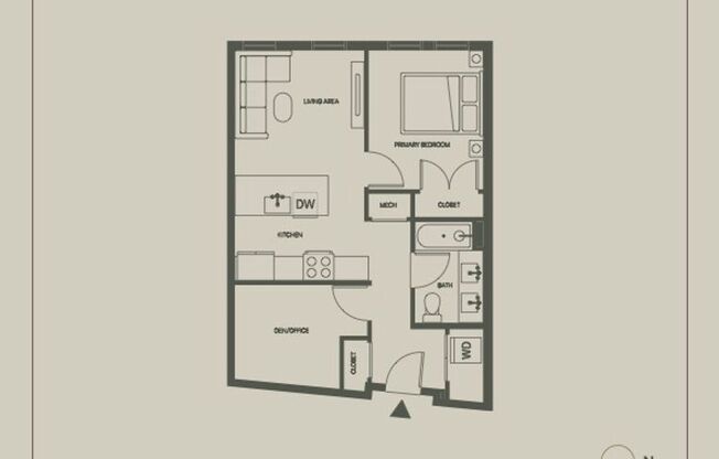 1 bed, 1 bath, 636 sqft, $3,600, Unit 312