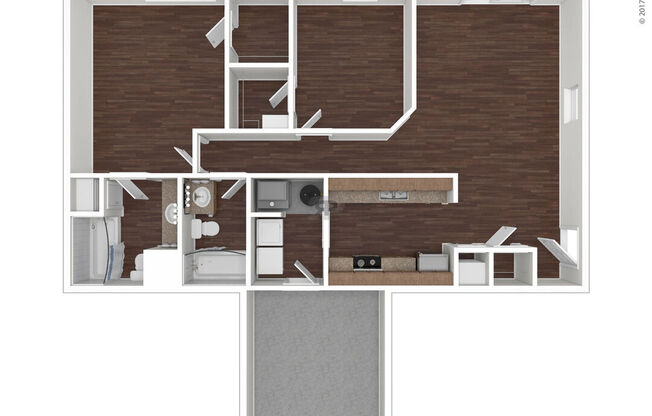 2 beds, 2 baths, 1,090 sqft, $1,559