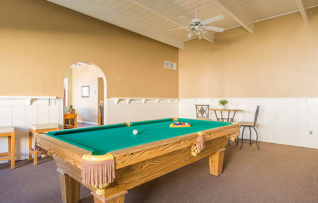 Riverstone clubhouse with pool table and lounging area