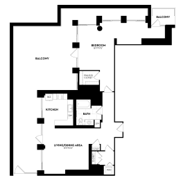 1 bed, 1 bath, 1,186 sqft, $4,405