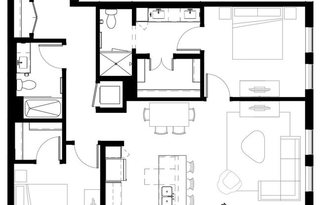 2 beds, 2 baths, 1,208 sqft, $3,695, Unit 216