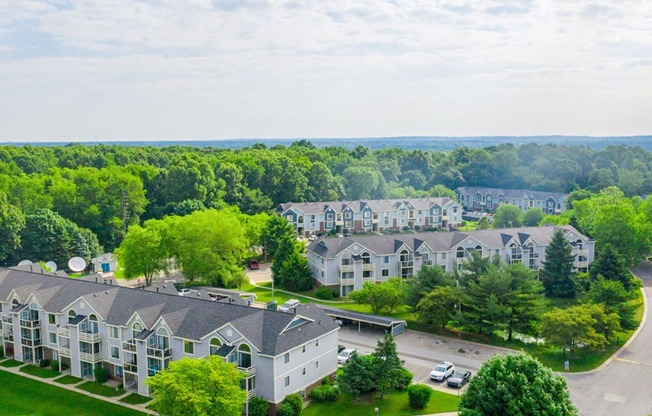 Aerial View Of The Community at Hurwich Farms Apartments, South Bend